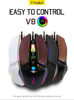 BEESCLOVER Computer Mouse V8 English Edition Mechanical Game Wired Glowing Mouse USB Mouse For Desktop Computer d36
BEESCLOVER Computer Mouse V8 English Edition Mechanical Game Wired Glowing Mouse USB Mouse For Desktop Computer d36