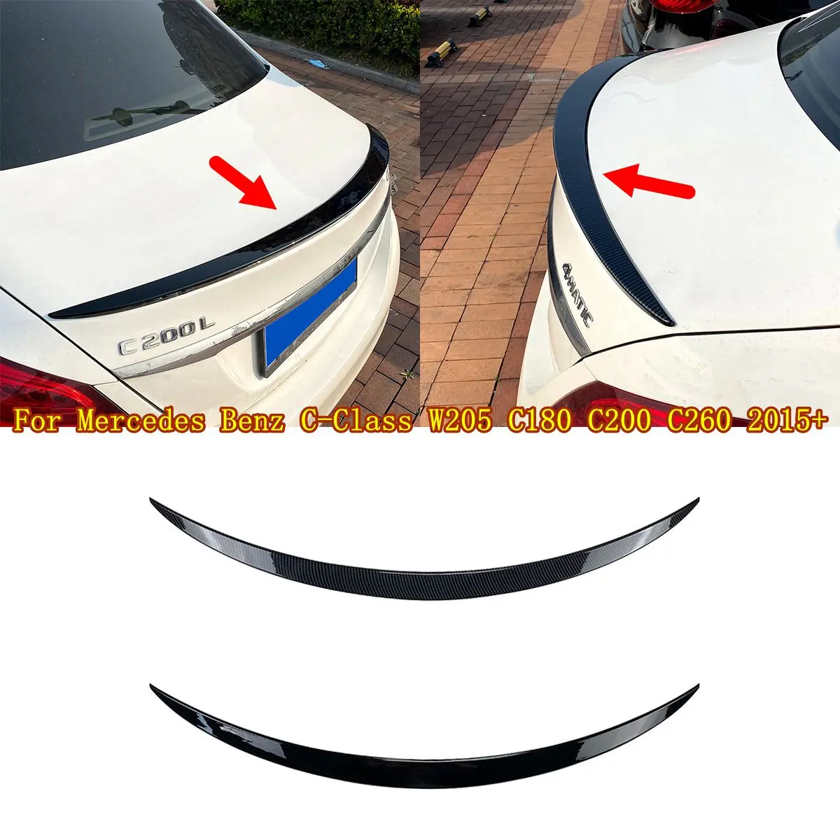Автомобильное заднее крыло задний спойлер для багажника отделка Mercedes Benz C-Class W205