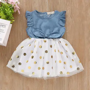 PatPat 2020 New Summer and Spring Ruffle Denim Polka Dot Tulle Dresses Buttons Back Golden Polka Dots
PatPat 2020 New Summer and Spring Ruffle Denim Polka Dot Tulle Dresses Buttons Back Golden Polka Dots