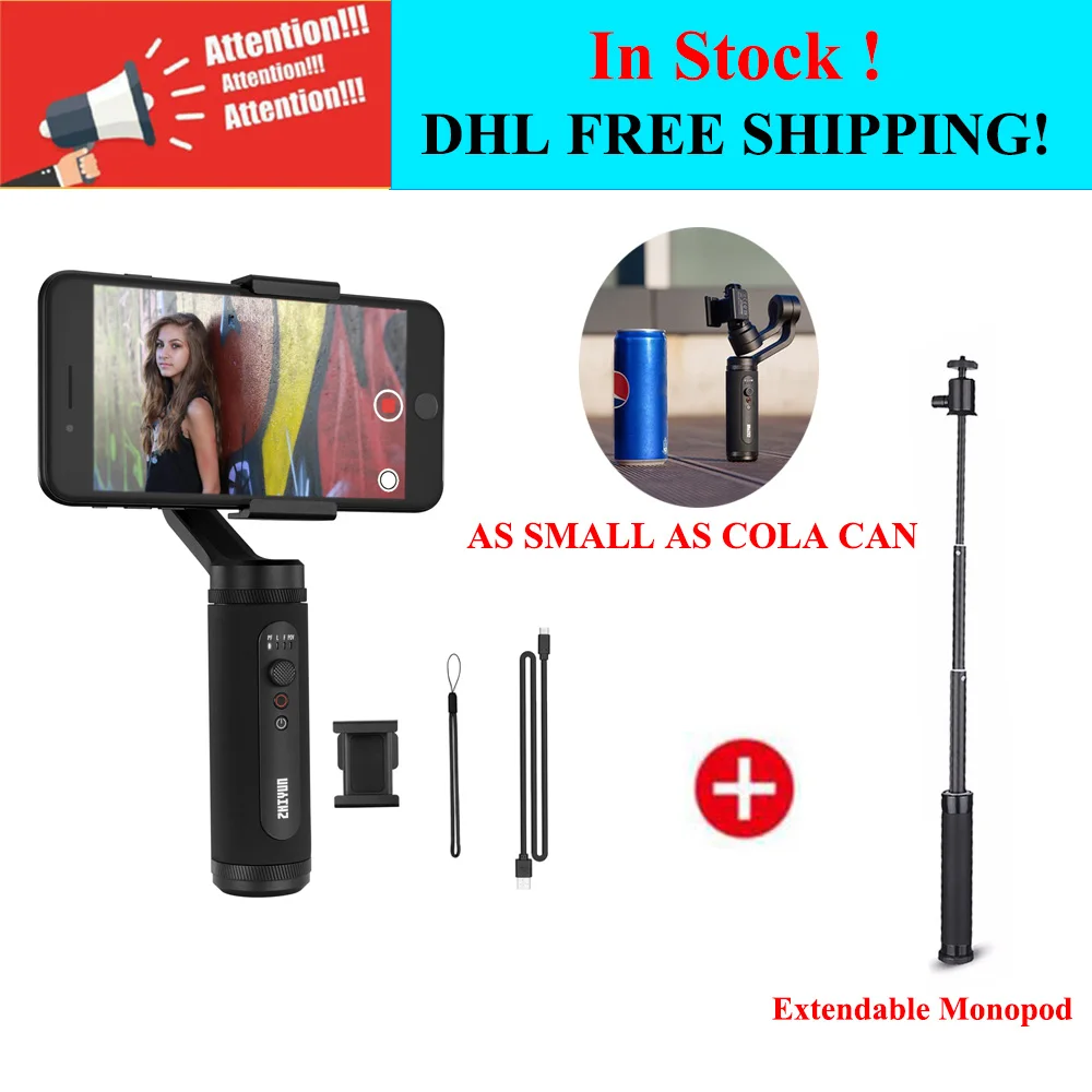Zhiyun Smooth Q2 3-Axis Handheld Gimbal Stabilizer for Vlog YouTube video Record, for iPhone Xs 8 Plus Samsung Galaxy w Monopod
Zhiyun Smooth Q2 3-Axis Handheld Gimbal Stabilizer for Vlog YouTube video Record, for iPhone Xs 8 Plus Samsung Galaxy w Monopod