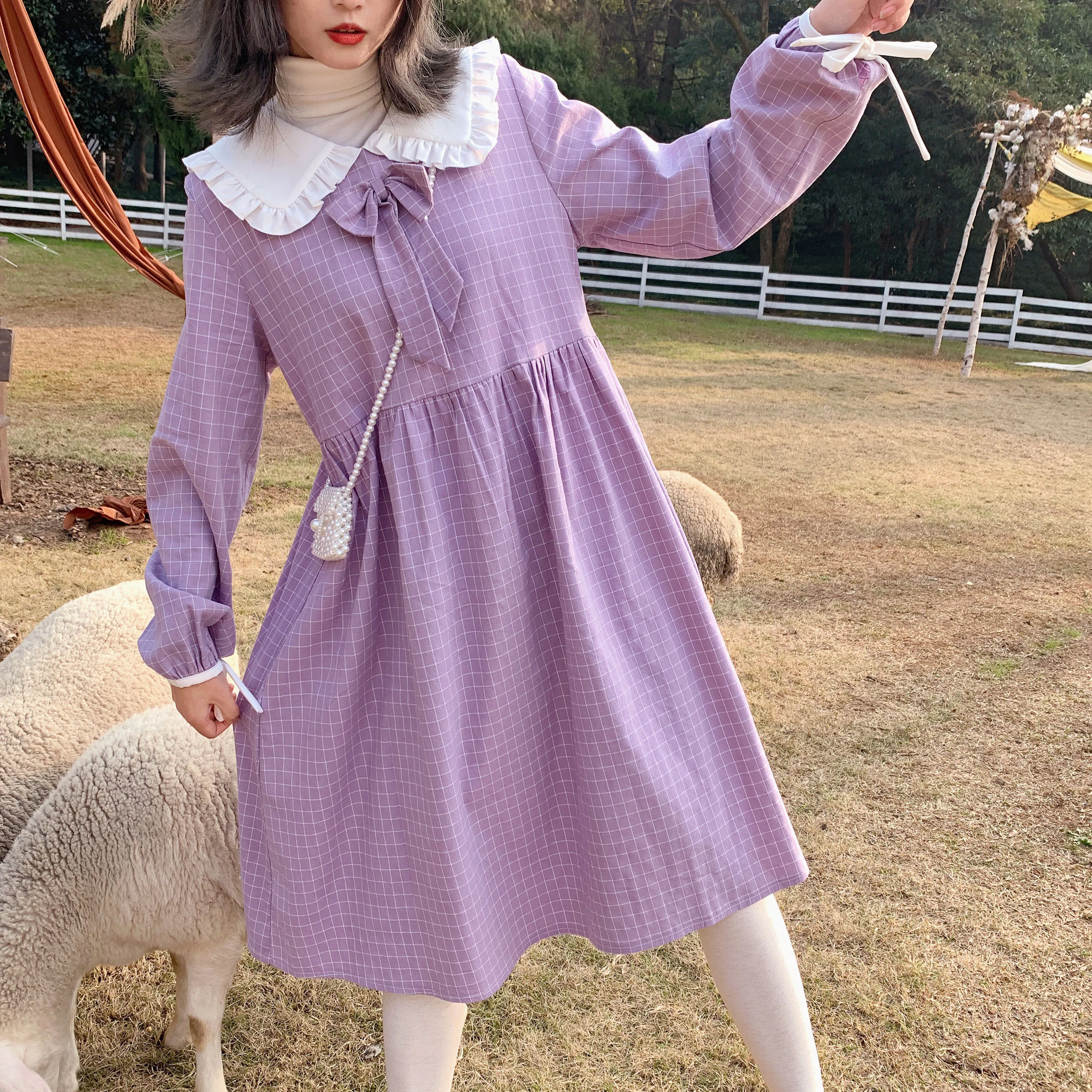 Summer Women Sweet Girl Dress Japan Harajuku Style Bow Lotus Leaf Collar Plaid Cosplay Dress Kawaii Ruffles Gift Party Dress
Summer Women Sweet Girl Dress Japan Harajuku Style Bow Lotus Leaf Collar Plaid Cosplay Dress Kawaii Ruffles Gift Party Dress