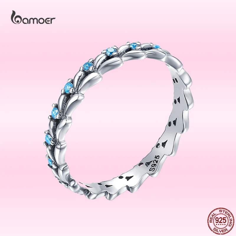 Bamoer Blue Ocean Wave Finger Rings for Women Fashion Fresh Style Genuine 925 Sterling Silver Stackable Ring All-match Jewelry
Bamoer Blue Ocean Wave Finger Rings for Women Fashion Fresh Style Genuine 925 Sterling Silver Stackable Ring All-match Jewelry