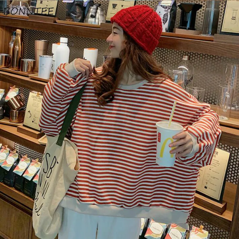 Hoodies Women Streetwear Striped Thin Korean Style Loose Student Sweatshirt Simple Fashion Ulzzang High Quality Womens Clothing
Hoodies Women Streetwear Striped Thin Korean Style Loose Student Sweatshirt Simple Fashion Ulzzang High Quality Womens Clothing