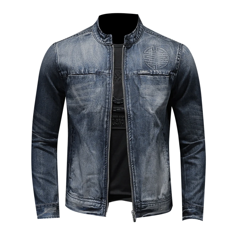 2020 Spring and Autumn New High Quality Men's Solid Color Stand Collar Zipper Slim Retro Long Sleeve Men's Denim Jacket
2020 Spring and Autumn New High Quality Men's Solid Color Stand Collar Zipper Slim Retro Long Sleeve Men's Denim Jacket