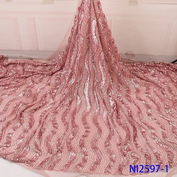 Elegant 2019 French Mesh Lace Nigerian Lace Fabrics Party High Quality Sequins French Lace African Material For Bridal NI2597-1
Elegant 2019 French Mesh Lace Nigerian Lace Fabrics Party High Quality Sequins French Lace African Material For Bridal NI2597-1