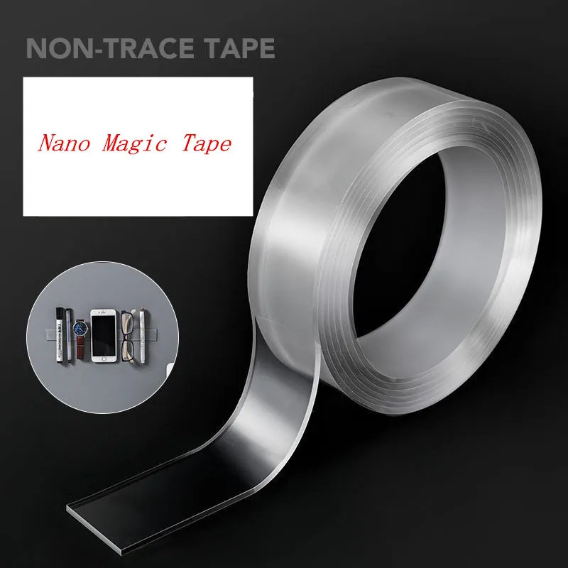Non trace tape 1M/2M/3M/5M nano magic tape transparent Double-sided Reusable Waterproof Adhesive Tape clear Ivy grip tape
Non trace tape 1M/2M/3M/5M nano magic tape transparent Double-sided Reusable Waterproof Adhesive Tape clear Ivy grip tape