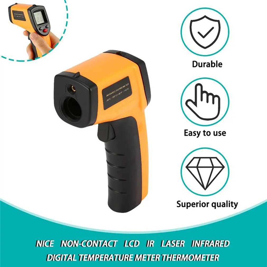 Digital LCD Infrared Thermometer Gun Non-Contact IR Laser Point Thermal Infrared Imaging Temperature Handheld Pyrometer
Digital LCD Infrared Thermometer Gun Non-Contact IR Laser Point Thermal Infrared Imaging Temperature Handheld Pyrometer