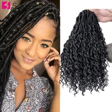 SAMBRAID14 18 INCH Boho Crochet Braids River Faux Curly Locs Synthetic Braiding Hiar Extensions Bohemian Black For Women
SAMBRAID14 18 INCH Boho Crochet Braids River Faux Curly Locs Synthetic Braiding Hiar Extensions Bohemian Black For Women