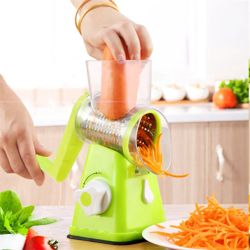 Multi-functional Rotary Hand Roller Grater Slicer Vegetable Cutting Device Slice Planing Wire Artifact Potato Cutter Shredder
Multi-functional Rotary Hand Roller Grater Slicer Vegetable Cutting Device Slice Planing Wire Artifact Potato Cutter Shredder