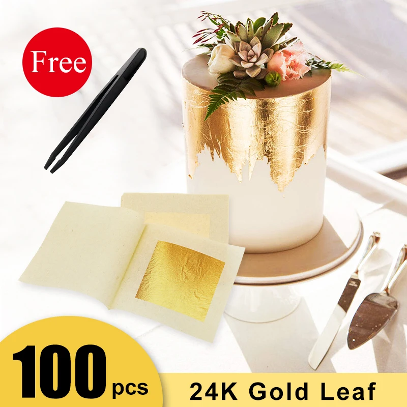100 Sheets Genuine 24K Edible Gold Leaf - Food Cake Decoration Gold Leaf Gold mask for cosmetology Pure Gold Foil sheets,DIY
100 Sheets Genuine 24K Edible Gold Leaf - Food Cake Decoration Gold Leaf Gold mask for cosmetology Pure Gold Foil sheets,DIY