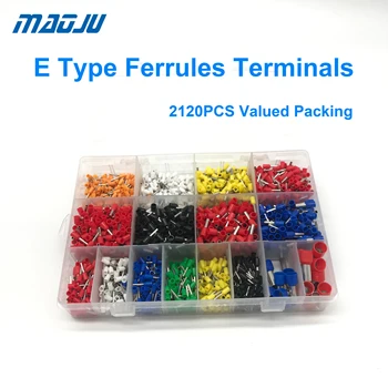 2120pcs/box E Type Tube Ferrules Cable Lug Crimping Terminals Wire Connector Cord End Insulated Terminal
2120pcs/box E Type Tube Ferrules Cable Lug Crimping Terminals Wire Connector Cord End Insulated Terminal