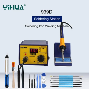 YIHUA 939D Temperature Controlled Soldering Iron Soldering Station Digital Display Anti Static Electric Welding Machines
YIHUA 939D Temperature Controlled Soldering Iron Soldering Station Digital Display Anti Static Electric Welding Machines