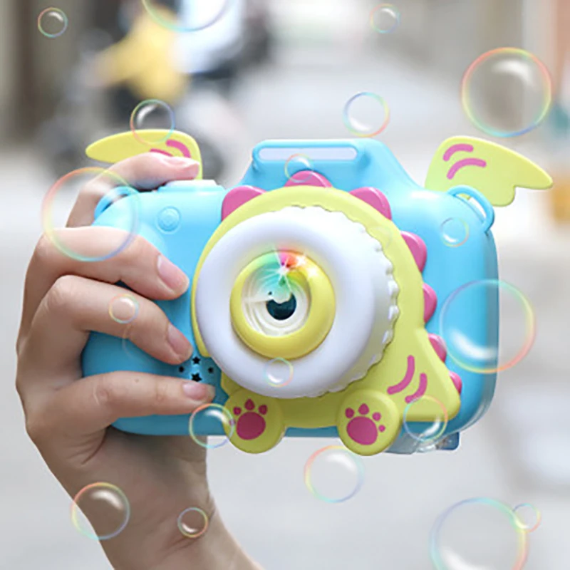 

Cute Camera Automatic Music Bubble Machine Children Toys Soap Bubble Machine Outdoor Kids Child Toy Gift For Boys Girls