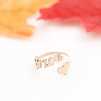 Adjustable Custom Ring Personalized Letter Heart Name Rings for Women Men Stainless Steel Love Wedding Gift Anniversary Jewelry
Adjustable Custom Ring Personalized Letter Heart Name Rings for Women Men Stainless Steel Love Wedding Gift Anniversary Jewelry