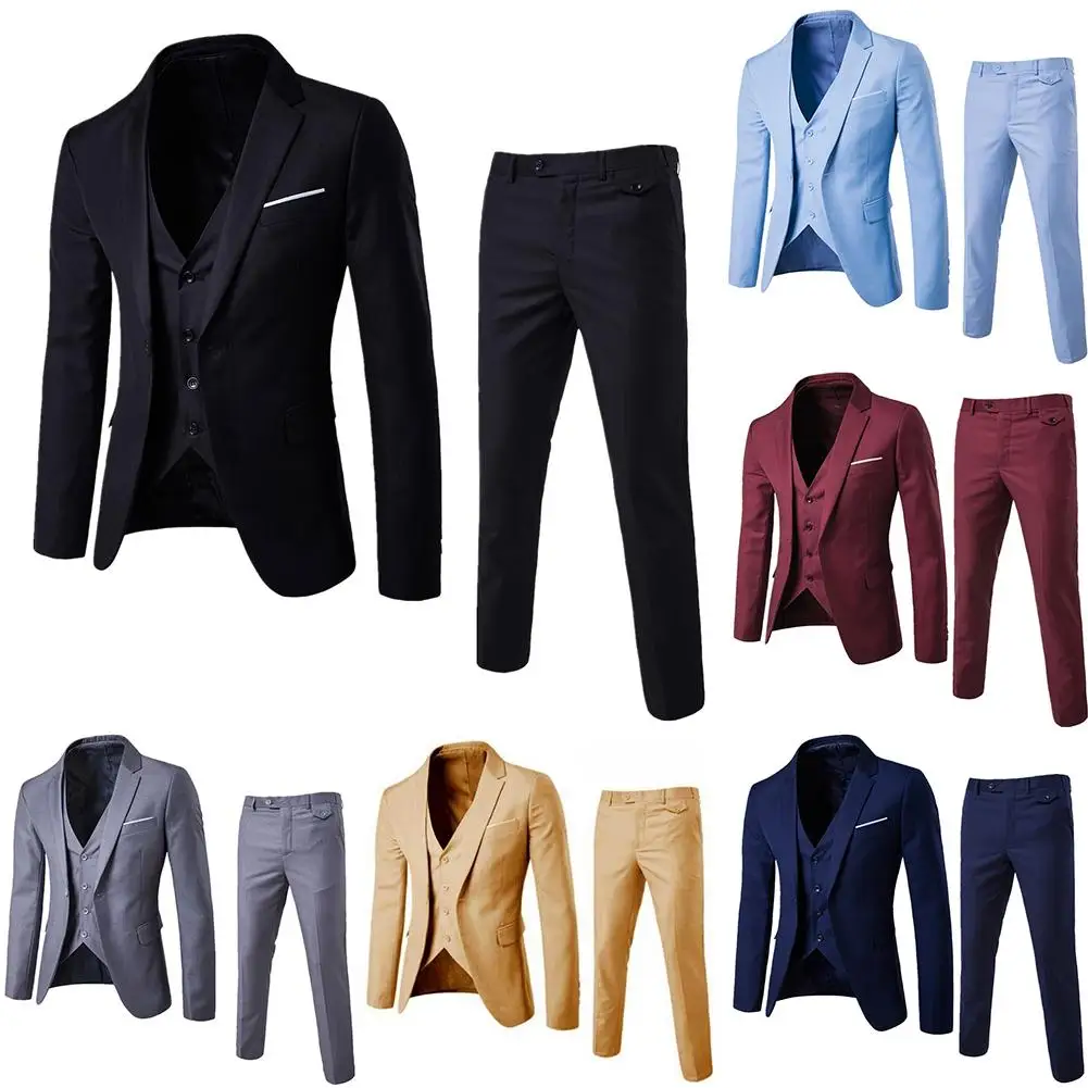 3Pcs/Set Luxury Plus Size Men Suit Set Formal Blazer +Vest +Pants Suits Sets Oversize For Men's Wedding Office Business Suit Set
3Pcs/Set Luxury Plus Size Men Suit Set Formal Blazer +Vest +Pants Suits Sets Oversize For Men's Wedding Office Business Suit Set