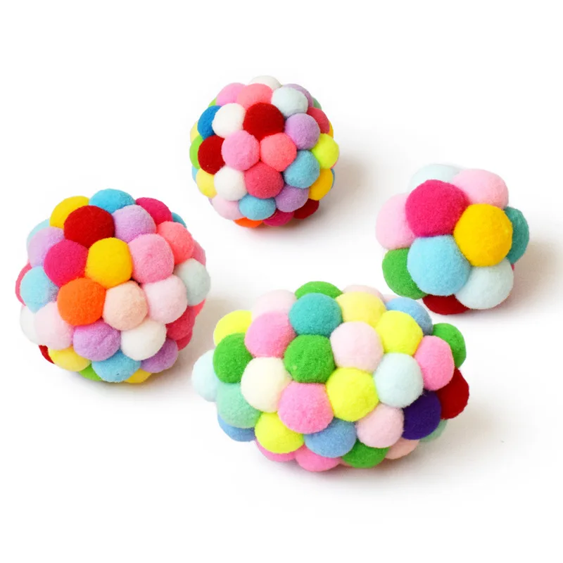 Design Cat Toy Ball Catnip Colorful Handmade Interactive Bell Built-in Ball Pet Toy Cat and Dog Built-in Scratching Toys
Design Cat Toy Ball Catnip Colorful Handmade Interactive Bell Built-in Ball Pet Toy Cat and Dog Built-in Scratching Toys
