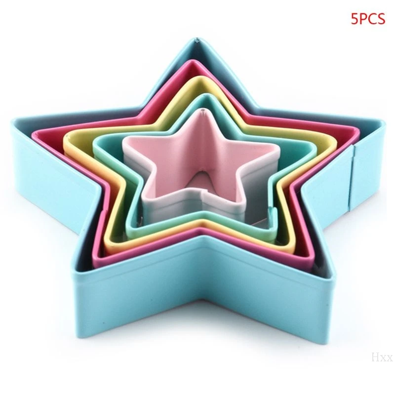 2019 5pcs/set 3D Star Shape Biscuit Cutter Cookie Mold Cake Fondant Stainless Steel DIY Kitchen Cooking Tools
2019 5pcs/set 3D Star Shape Biscuit Cutter Cookie Mold Cake Fondant Stainless Steel DIY Kitchen Cooking Tools