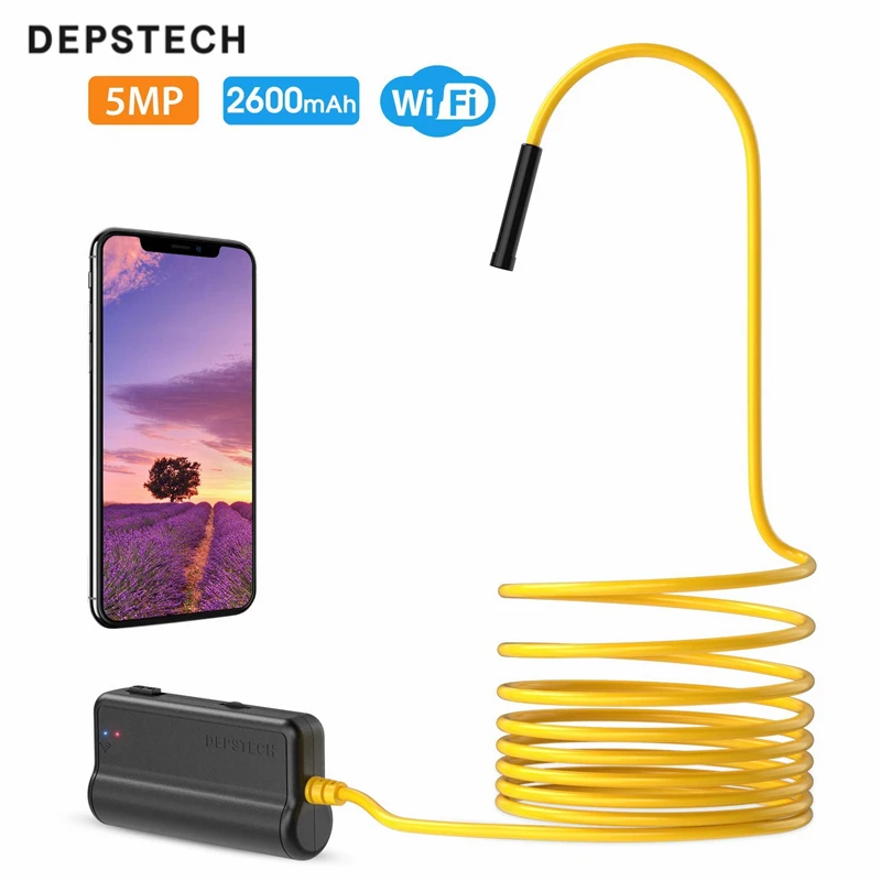 DEPSTECH WF028 8.5mm WIFI Endoscope Camera Flexible IP67 Waterproof Inspection Borescope Camera for Android PC 6 LEDs Adjustable
DEPSTECH WF028 8.5mm WIFI Endoscope Camera Flexible IP67 Waterproof Inspection Borescope Camera for Android PC 6 LEDs Adjustable