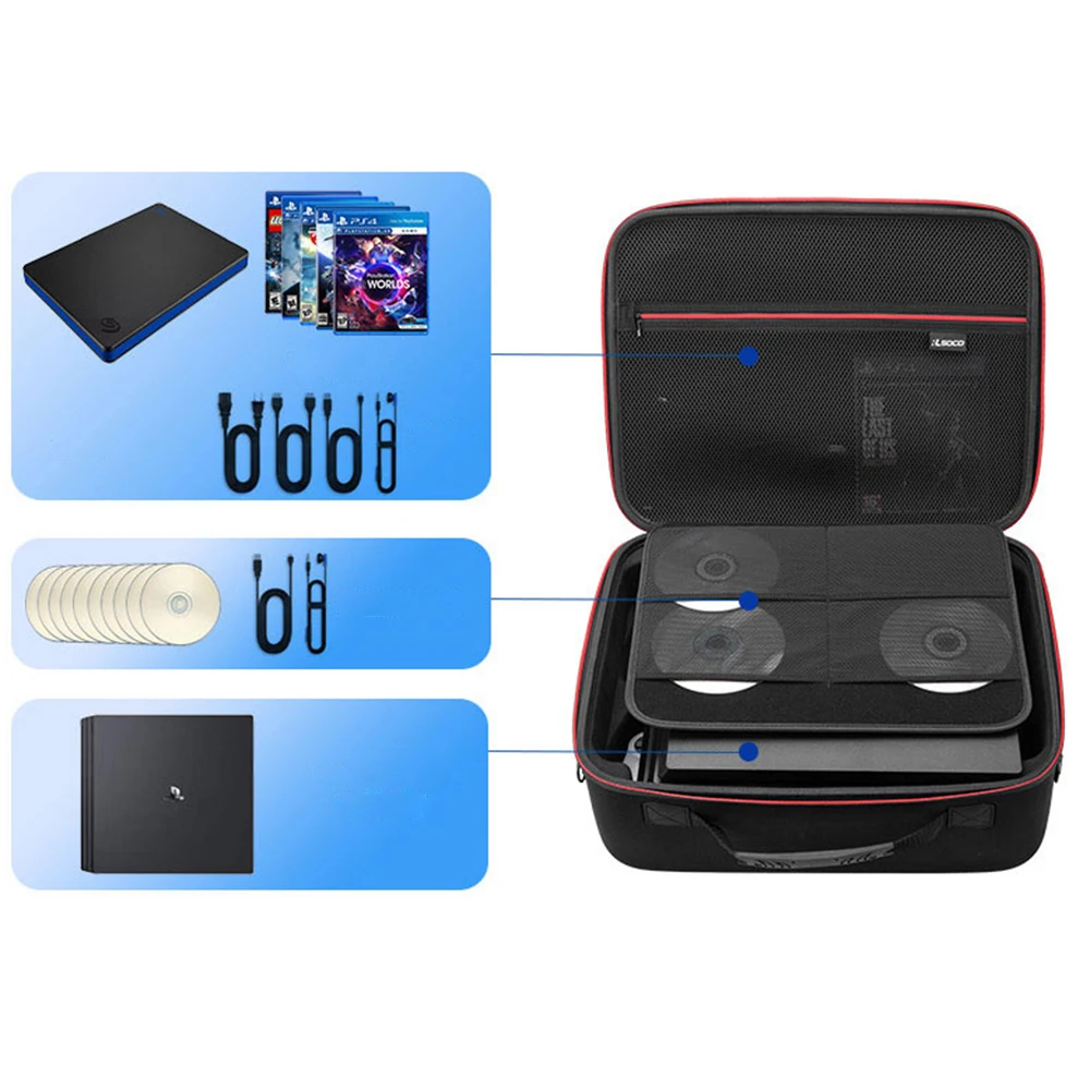 Newest EVA Hard Explosion-proof Travel Storage Carry Case Protective Controller Bag for PS4 Pro System Console and Accessories
Newest EVA Hard Explosion-proof Travel Storage Carry Case Protective Controller Bag for PS4 Pro System Console and Accessories
