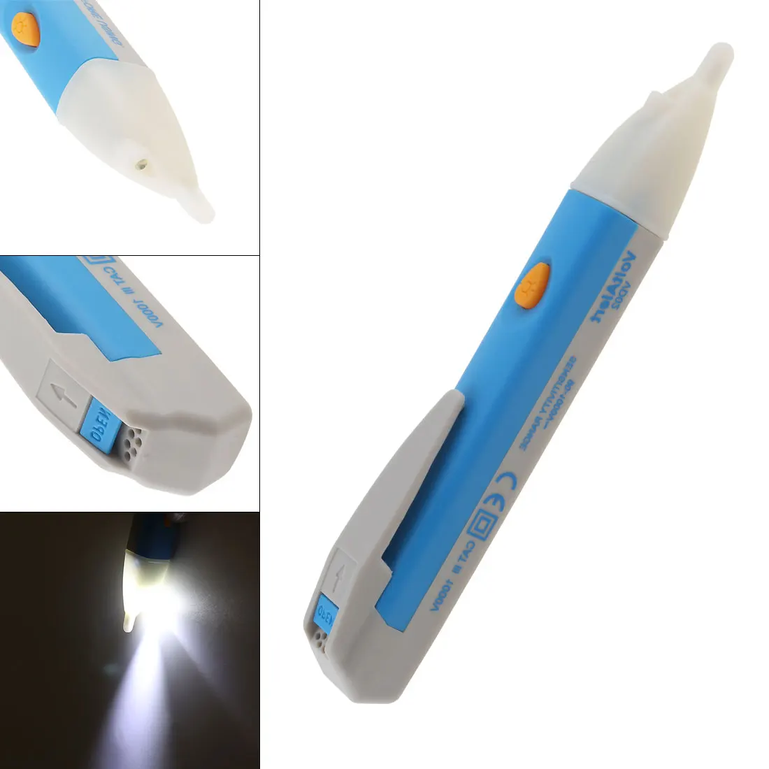 Portable Contactless Test Pencil Support Flash Hint and Automatic Sensing for 90~1000V AC
Portable Contactless Test Pencil Support Flash Hint and Automatic Sensing for 90~1000V AC