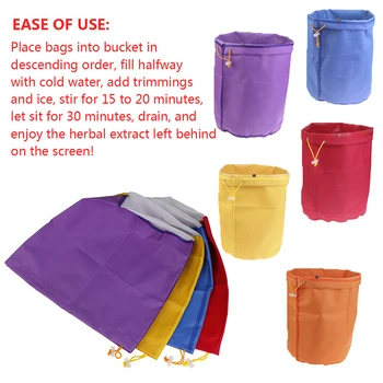 5pcs 1 Gallon Filter Bag Bubble Bag Garden Grow Bag Hash Herbal Ice Essence Extractor Kit Extraction Bags with Pressing Screen
5pcs 1 Gallon Filter Bag Bubble Bag Garden Grow Bag Hash Herbal Ice Essence Extractor Kit Extraction Bags with Pressing Screen