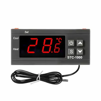 Stc-1000 10a 12v Digital Led Temperature Controller Cooling Heating Centigrade Thermostat 2 Relays Led Output Ntc Sensor Probe
Stc-1000 10a 12v Digital Led Temperature Controller Cooling Heating Centigrade Thermostat 2 Relays Led Output Ntc Sensor Probe