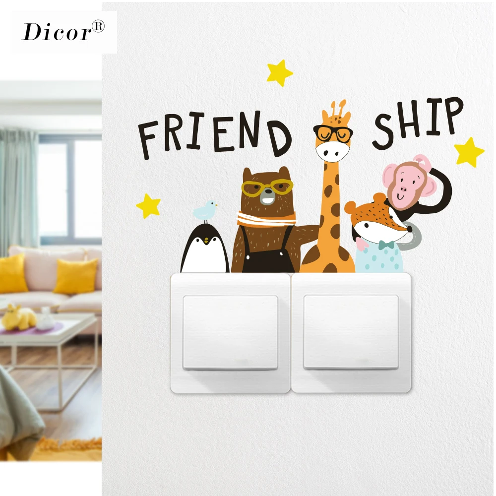 Cute Animals Cat Bear Panda Switch Sticker Remoable Wall Sticker for Kids Baby Nursery Home Decal Murla Decor Children Bedroom
Cute Animals Cat Bear Panda Switch Sticker Remoable Wall Sticker for Kids Baby Nursery Home Decal Murla Decor Children Bedroom