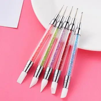 Soft Silicone Carving Flower Manicure Tools 5pcs Nail Art Pen Brushes Double Head Two Way Use Sculpture Flower Nail Dotting Tool
Soft Silicone Carving Flower Manicure Tools 5pcs Nail Art Pen Brushes Double Head Two Way Use Sculpture Flower Nail Dotting Tool