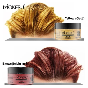 

2pc/lot 100g Mokeru Hair Paint Wax Grey Ash Brown Hair Color Dye Cream Temporary Hair Dye Mud Wax For Hair Styling Care