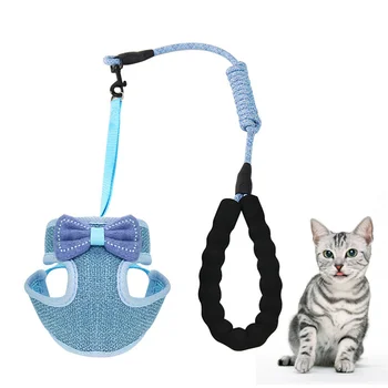 Bowknot Vest Type Pet Harnesses Adjustable Cat Pulling Strap Cat Harness Creative Cat Chest Strap (Blue, Suitable for 2.5kg-10kg
Bowknot Vest Type Pet Harnesses Adjustable Cat Pulling Strap Cat Harness Creative Cat Chest Strap (Blue, Suitable for 2.5kg-10kg