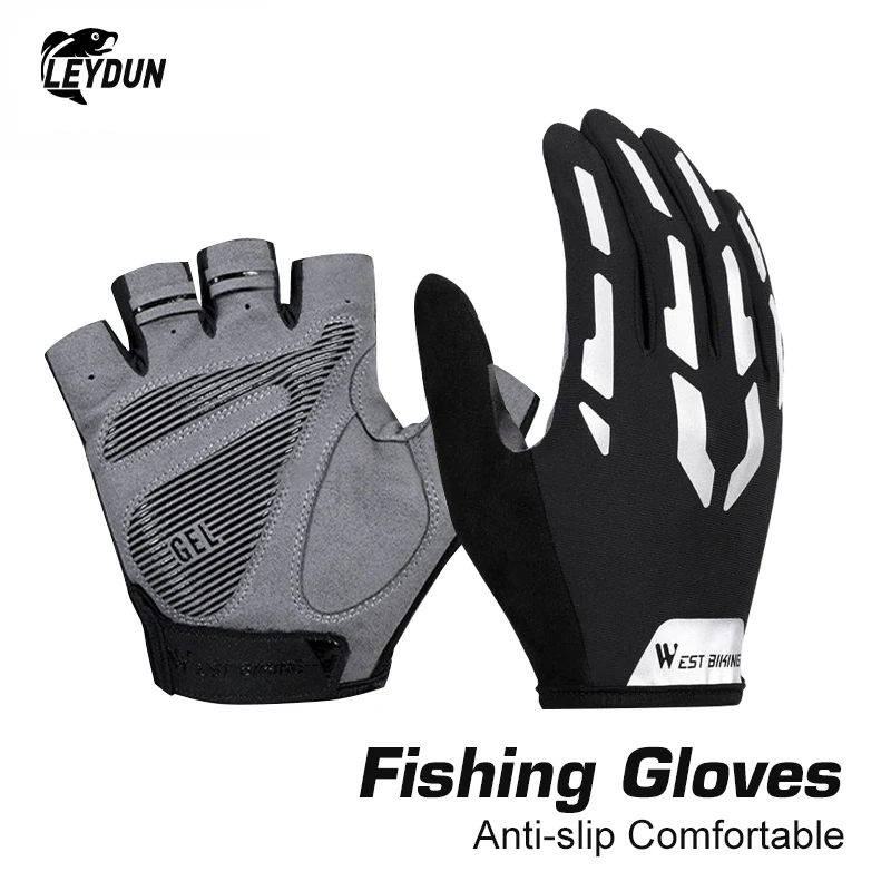 LEYDUN Reflective Fishing Gloves Breathable Summer Anti Slip Gel Pad Short Half Finger Cycling Gloves Outdoor Sports Men Tackle
LEYDUN Reflective Fishing Gloves Breathable Summer Anti Slip Gel Pad Short Half Finger Cycling Gloves Outdoor Sports Men Tackle