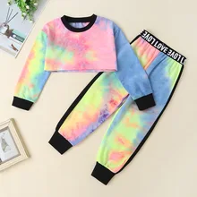 Long Sleeve Suit for Children Girls Autumn Casual Sportswear Clothes Girls Gradient Color Patchwork Crop Top Boutique Outfits
Long Sleeve Suit for Children Girls Autumn Casual Sportswear Clothes Girls Gradient Color Patchwork Crop Top Boutique Outfits
