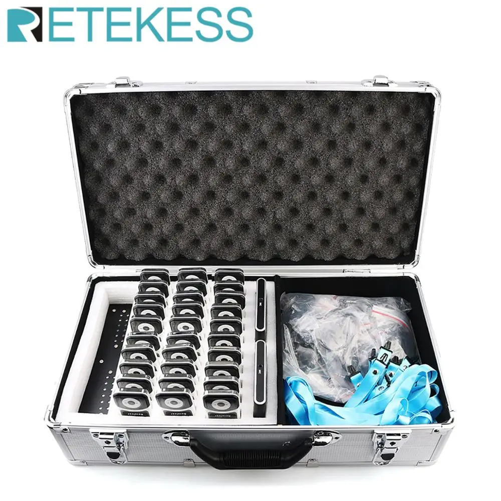 Wireless Tour Guide System 2 Transmitter 30 Receiver T131+Charging case for Tour Guiding Simultaneous Translation Meeting Church
Wireless Tour Guide System 2 Transmitter 30 Receiver T131+Charging case for Tour Guiding Simultaneous Translation Meeting Church