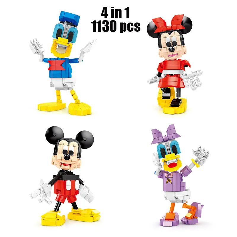 4pcs classic movie Disney Small Building Blocks Toys Strolling character Mickey Minnie Duck model blocks for girls boy toy gift
4pcs classic movie Disney Small Building Blocks Toys Strolling character Mickey Minnie Duck model blocks for girls boy toy gift