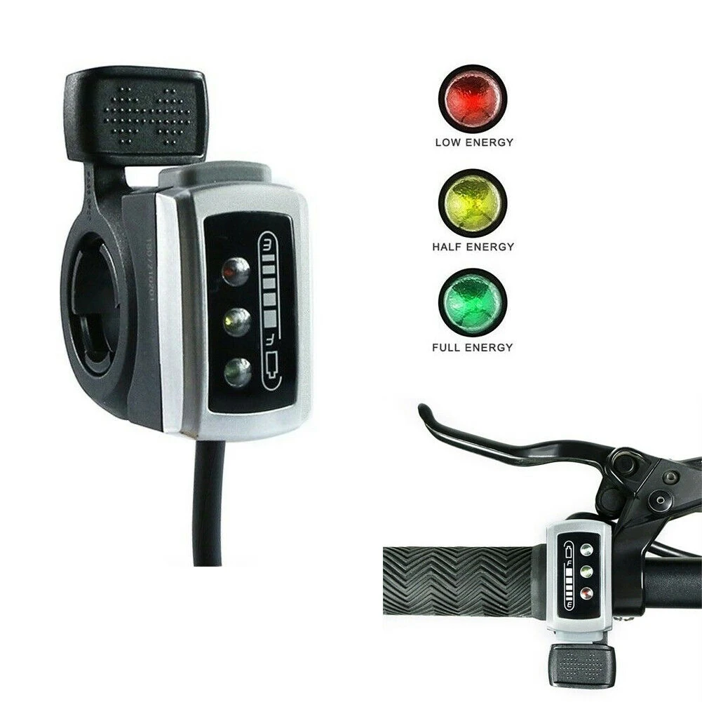 36V 48V Thumb Throttle w/ Power Indicator For Scooter Bike Speed Controller Kit Outdoor Bike Bicycle Cycling Accessories
36V 48V Thumb Throttle w/ Power Indicator For Scooter Bike Speed Controller Kit Outdoor Bike Bicycle Cycling Accessories