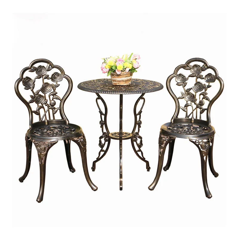 European-Style Open-Air Cast Aluminum Tables and Chairs, 3-Piece Outdoor Garden Garden Iron Coffee Table
European-Style Open-Air Cast Aluminum Tables and Chairs, 3-Piece Outdoor Garden Garden Iron Coffee Table