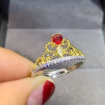 Crown SytleNatural And Real Ruby Ring Silver 925 Woman ring for charm luxury Ring designer ruby finger ring women fine Jewelry
Crown SytleNatural And Real Ruby Ring Silver 925 Woman ring for charm luxury Ring designer ruby finger ring women fine Jewelry