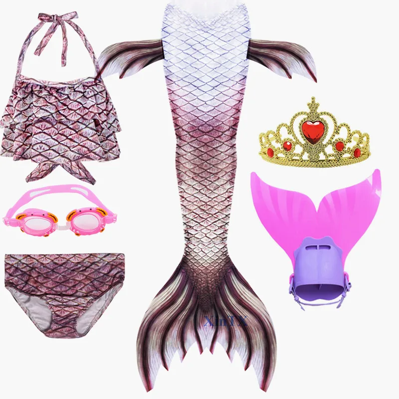 6PCS Children Mermaid Tail with Monofin Kids Mermaid tails with monofin flipper or with Garland or Crown Ariel Cosplay Costumes
6PCS Children Mermaid Tail with Monofin Kids Mermaid tails with monofin flipper or with Garland or Crown Ariel Cosplay Costumes