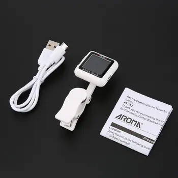 AROMA Clip-on Guitar Tuner Color Screen with Built-in Battery USB Cable for Electric Guitar Bass Ukulele Violin
AROMA Clip-on Guitar Tuner Color Screen with Built-in Battery USB Cable for Electric Guitar Bass Ukulele Violin