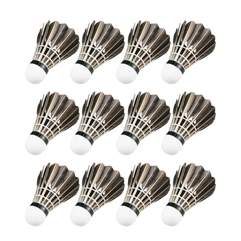 Lixada 12 Pcs/Set Badminton Balls Shuttlecocks Practical Goose Feather Badminton Balls Outdoor Sports Badminton Ball Accessories
Lixada 12 Pcs/Set Badminton Balls Shuttlecocks Practical Goose Feather Badminton Balls Outdoor Sports Badminton Ball Accessories