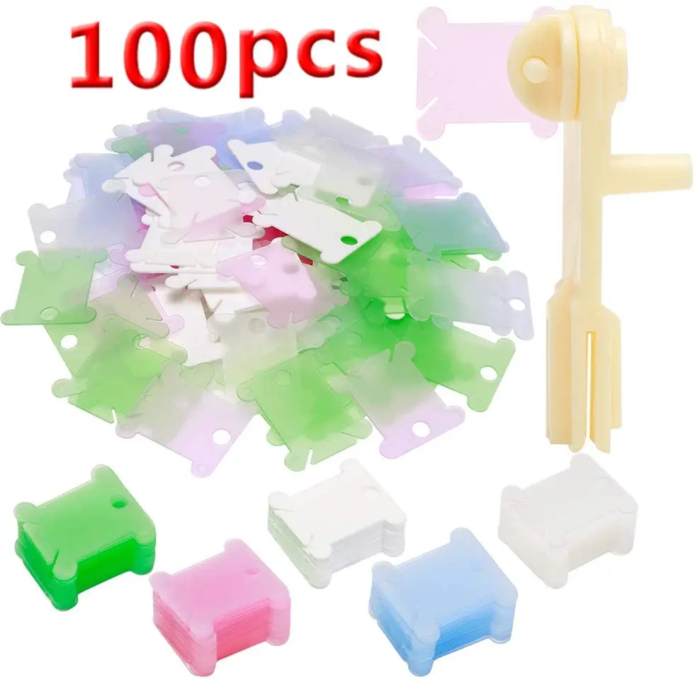 KAOBUY 100PCS Random Plastic Floss Bobbins With Bobbin Winder, Floss Bobbins Set For DIY Embroidery Floss Cross Stitch Threads
KAOBUY 100PCS Random Plastic Floss Bobbins With Bobbin Winder, Floss Bobbins Set For DIY Embroidery Floss Cross Stitch Threads