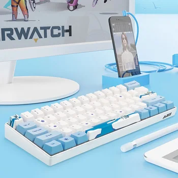 Ajazz AK61 PINK Rechargeable Bluetooth Wireless / Wired Dual Mode Mechanical Keyboard For Table Mobile Phone Pure White Light
Ajazz AK61 PINK Rechargeable Bluetooth Wireless / Wired Dual Mode Mechanical Keyboard For Table Mobile Phone Pure White Light