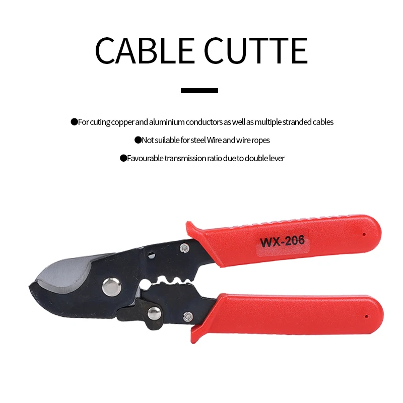 Crimping Pliers WX-206 Terminal cable cutter Electricial cable cutte Hand Tool Multitool For Home Use Cable Nipper WX-206
Crimping Pliers WX-206 Terminal cable cutter Electricial cable cutte Hand Tool Multitool For Home Use Cable Nipper WX-206