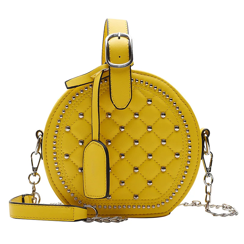 Quilted Mini Bag Designer Round Ladies Hand Bags Women 2020 New Quality Luxury Brand Chain Shoulder Crossbody Bag Yellow Purse
Quilted Mini Bag Designer Round Ladies Hand Bags Women 2020 New Quality Luxury Brand Chain Shoulder Crossbody Bag Yellow Purse