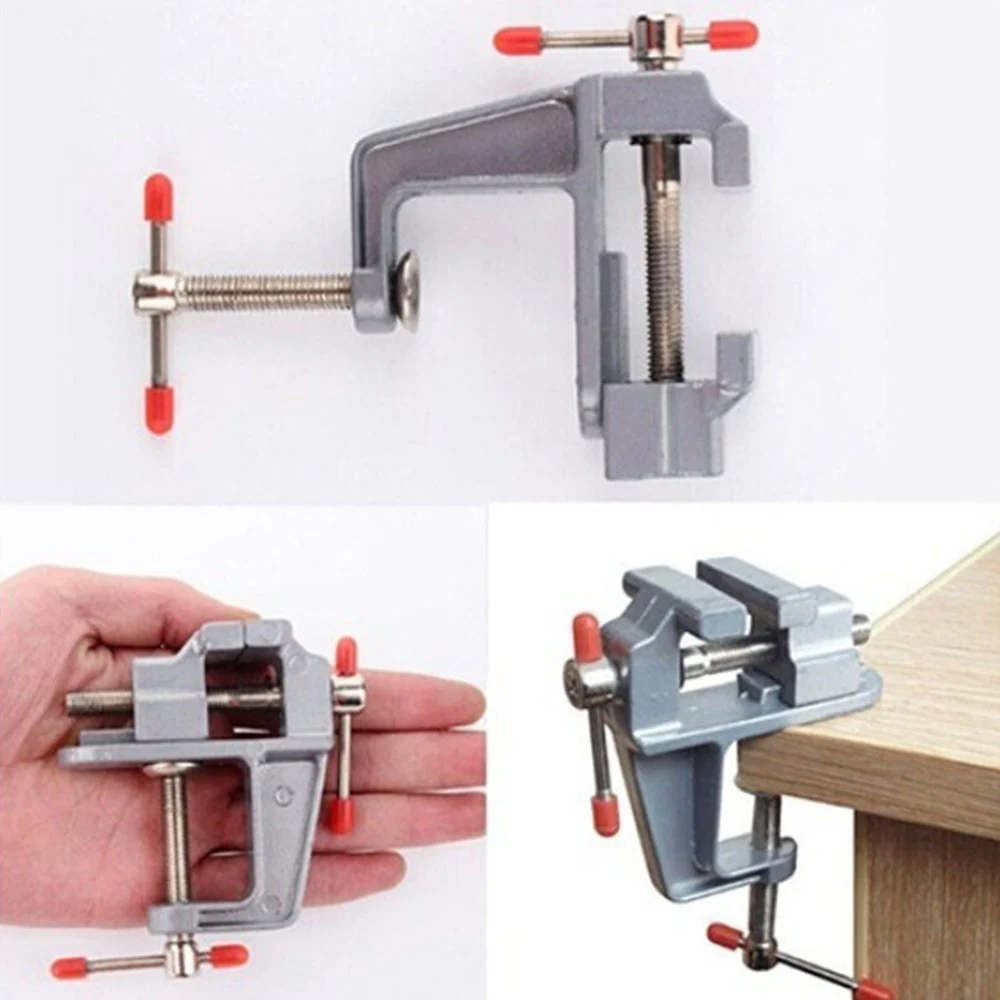 3.5" Aluminum Mini Bench Vise Miniature Engineer Vice Clamp Small Jewelers Hobby Clamp On Table Jaw Swivel Jewelry Tool Home DIY
3.5" Aluminum Mini Bench Vise Miniature Engineer Vice Clamp Small Jewelers Hobby Clamp On Table Jaw Swivel Jewelry Tool Home DIY