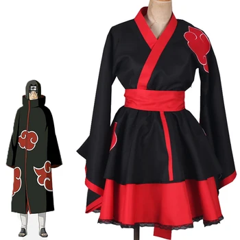 

Naruto Hatake Kakashi /Uzumaki Naruto/Uchiha Sasuke Anime Cosplay Costume Women Girls Lolita Dress Japanese Kimono Sets C128K183