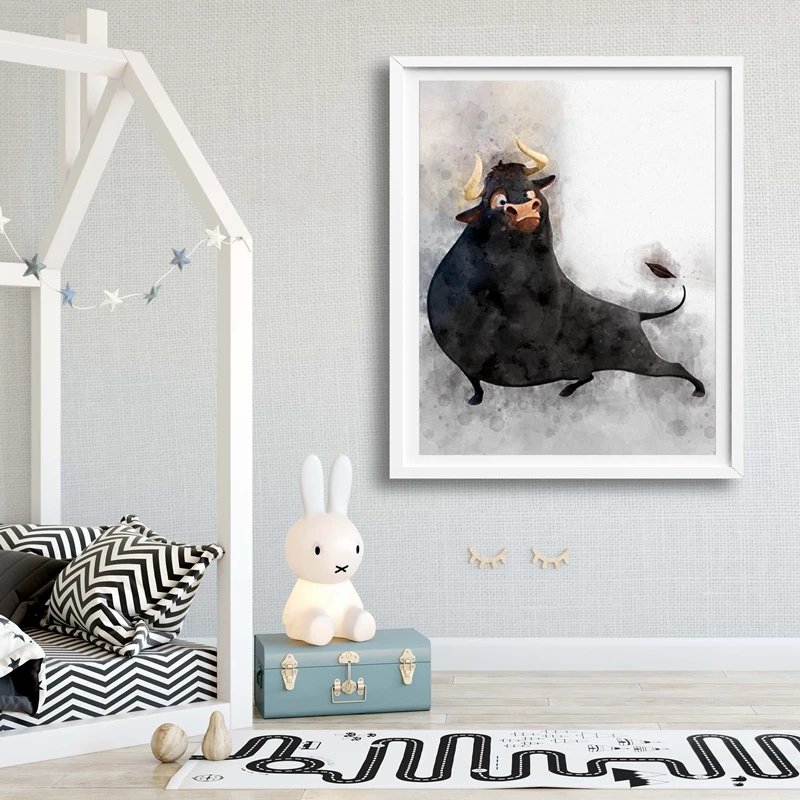 Ferdinand-Bull-Canvas-Art-Poster-Prints-Nursery-Wall-Decor-Classic-Cartoon-Animation-Art-Painting-Picture-Birthday (2)