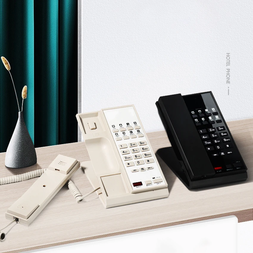 Desktop Corded Landline Phone Fixed Telephone with Straight Headset, Message Storage, Hands-free Volume Adjustment for Hotels
Desktop Corded Landline Phone Fixed Telephone with Straight Headset, Message Storage, Hands-free Volume Adjustment for Hotels