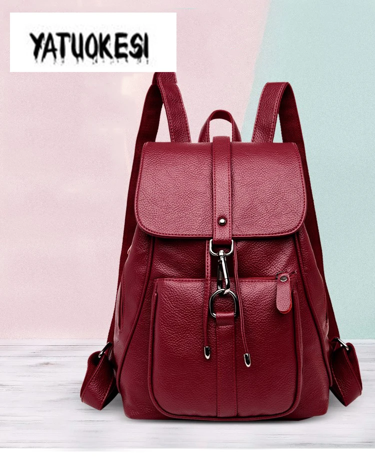 YATUOKESI Women Multi-function Leather Backpack Fashion Lock Backpack Women Drawstring Anti-theft Backpack Mochilas Feminina
YATUOKESI Women Multi-function Leather Backpack Fashion Lock Backpack Women Drawstring Anti-theft Backpack Mochilas Feminina