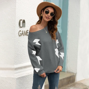 spring Autumn Sweaters Women O-neck Print Casual Women Long Sleeve Knitted Sweater Pullovers Loose Plus Size Female Tops 2020
spring Autumn Sweaters Women O-neck Print Casual Women Long Sleeve Knitted Sweater Pullovers Loose Plus Size Female Tops 2020